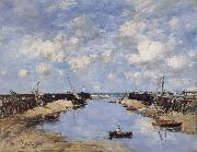 The Entrance to Trouville Harbour Eugene Boudin